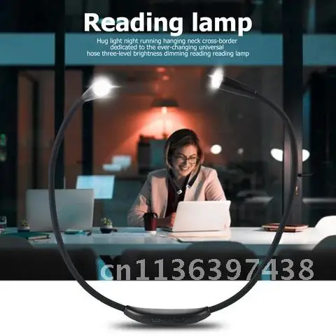 

Reading Light LED Neck Knitting Crocheting Hug Lamp Flexible Arm Book Lamp for Portable Camping Repairing Running Light