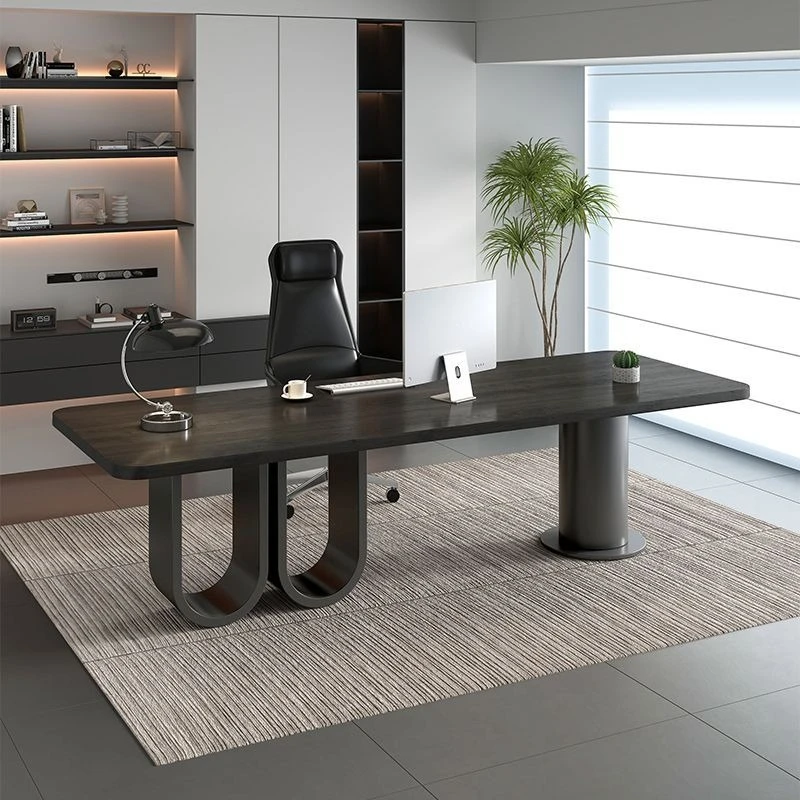 

modern minimalist desk boss simple office wood desk light luxury high sense fashionable escritorio de oficina Office furniture