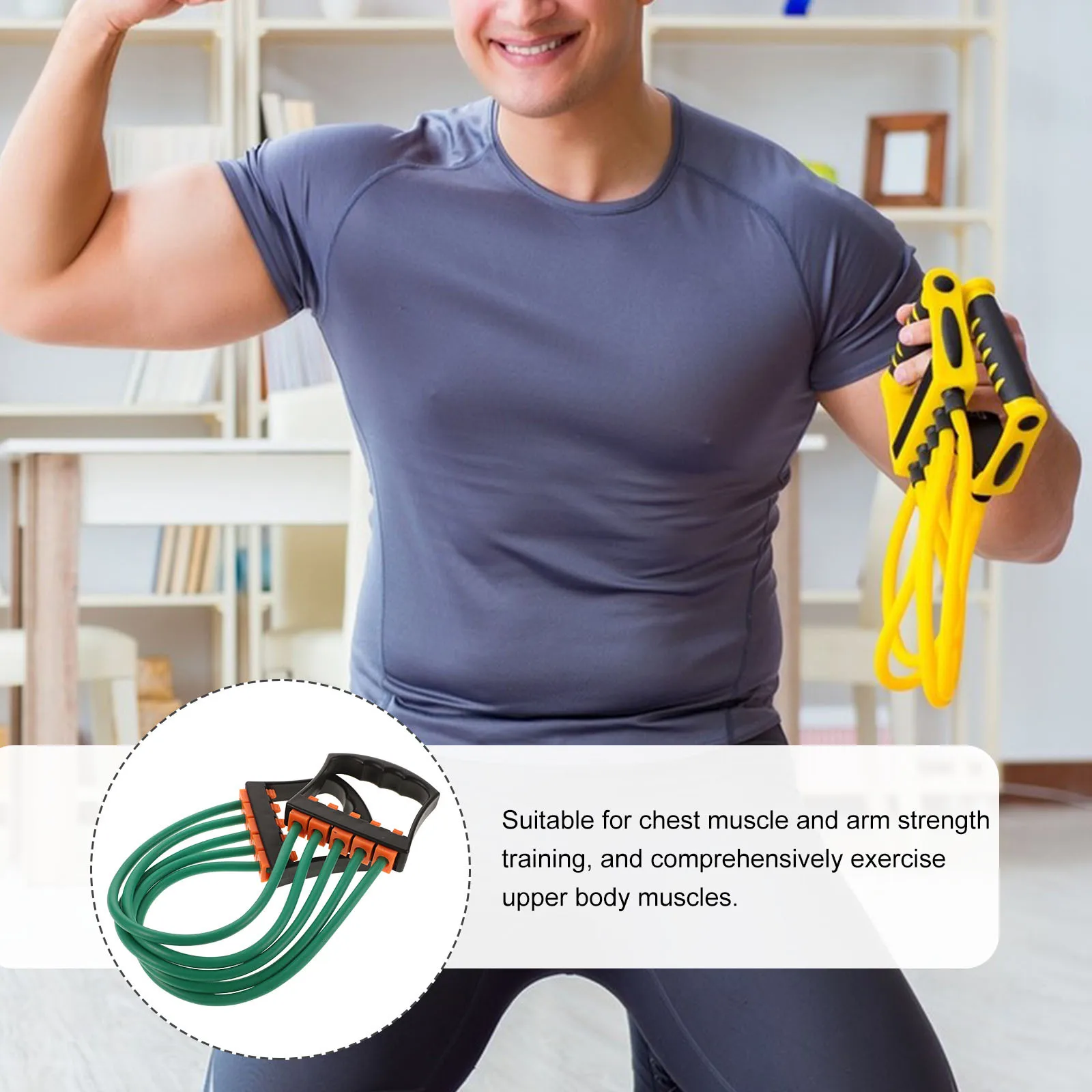 

Chest Expander Rope Heavy Duty Fitness Resistance Band Workout Pulling Strap For Gym Exercise Muscle Training Long Elastic