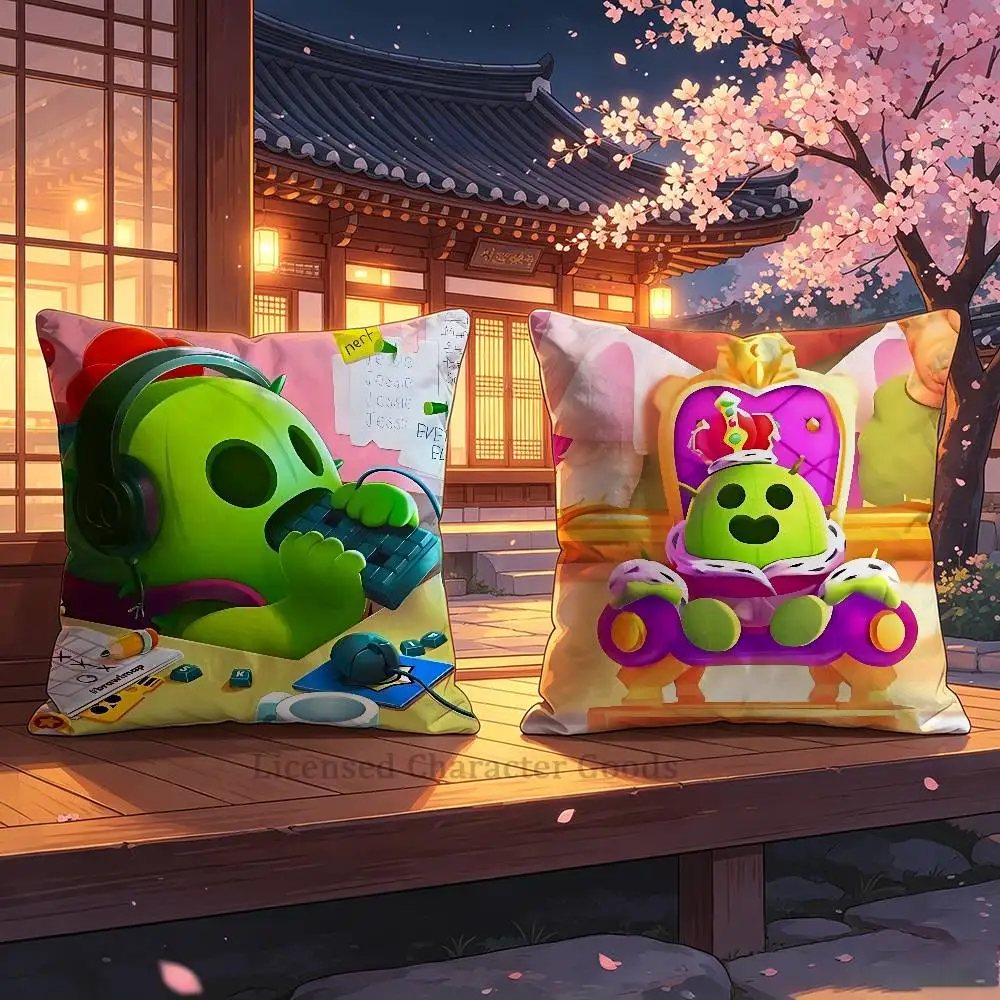 S-Spike 30x30 65x65 40x40 45x45 50x50 cm Fade Resistant Throw Pillow Cover Pet Friendly Patio Sofa Decor
