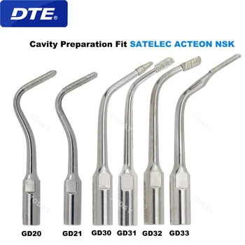 Woodpecker DTE Dental Ultrasonic Scaler Tips Cavity Preparation Tips Diamond Coated Tip Fit NSK SATELEC ACTEON Scaler Handpiece