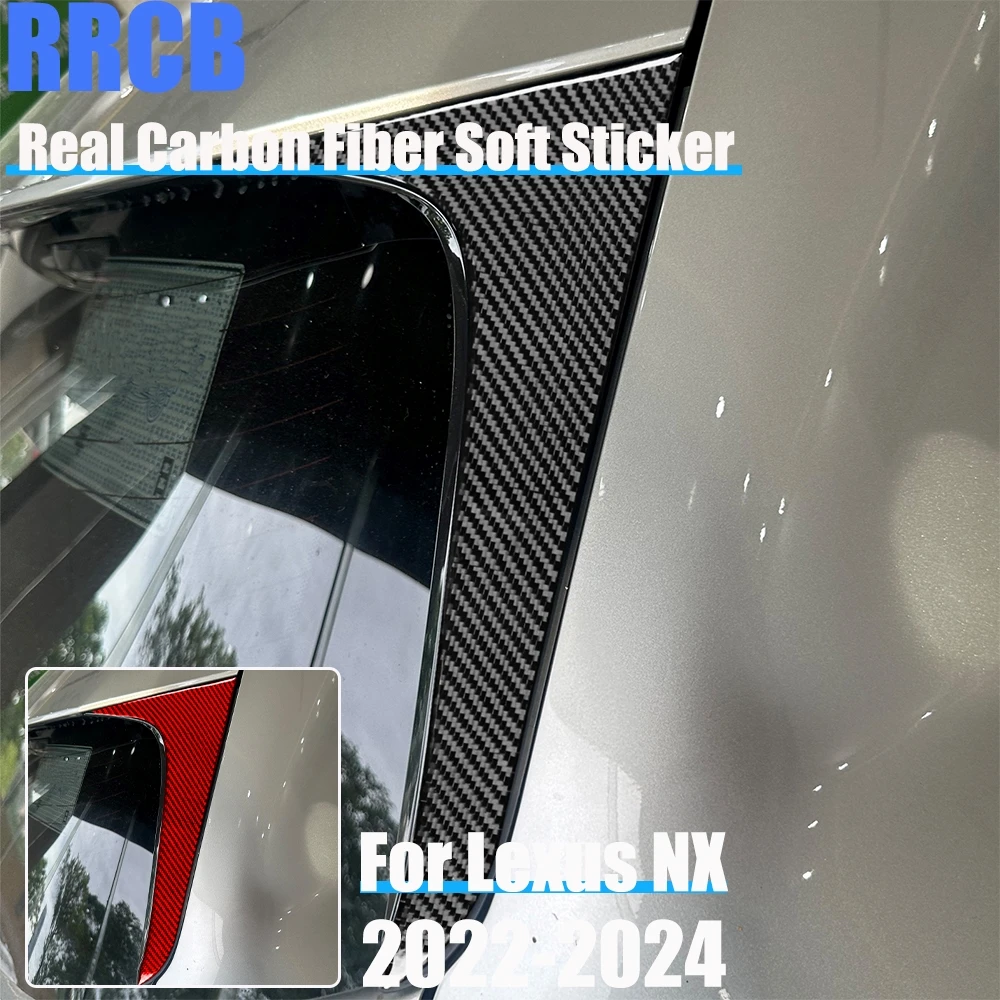 

Автомобильные аксессуары из настоящего углеродного волокна, крышка панели заднего лобового стекла, мягкая наклейка для Lexus NX260 NX350H NX400H NX450H 2022 2023 2024