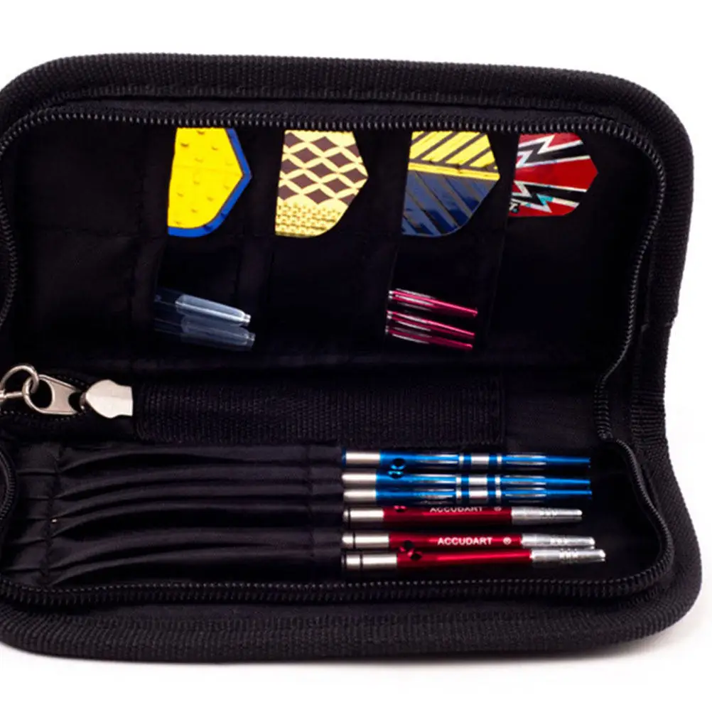 

Oxford Cloth Bag Black Portable Zippered Case Compact Lightweight Multi-Grid Storage Pouch Outdoor Entertainment