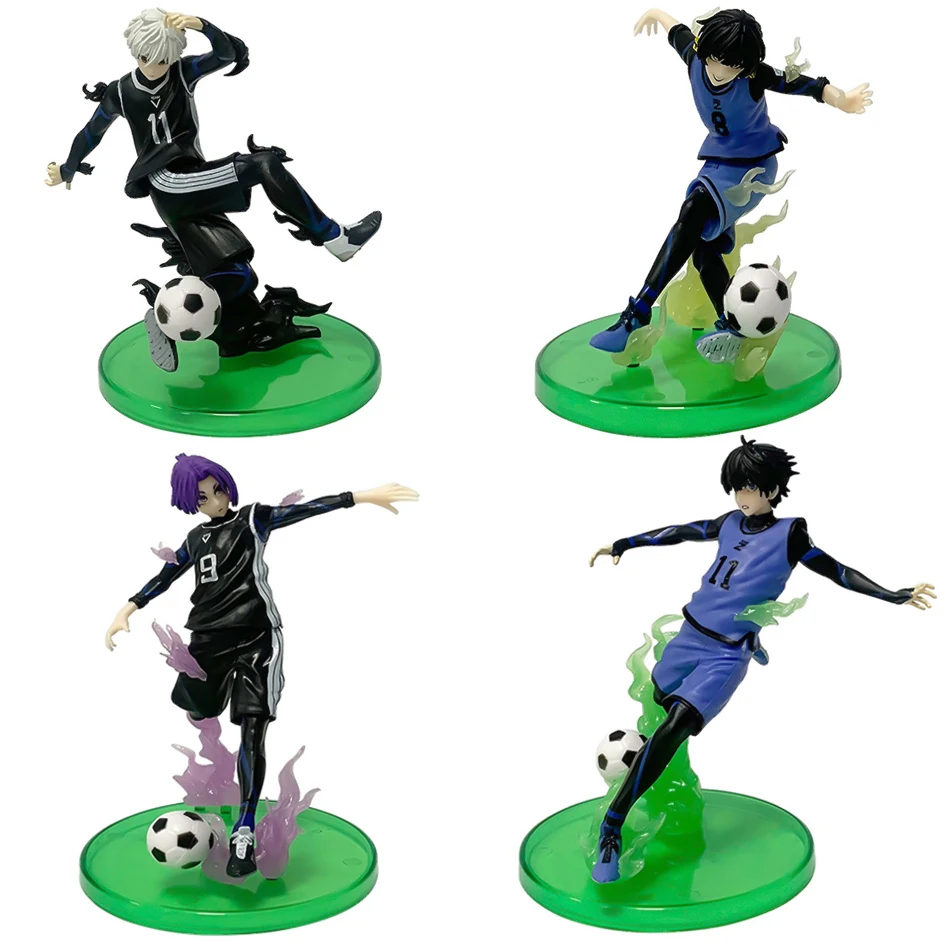 Anime BLUE LOCK Jie Shiyi Nagi Makoto Shirou Voetbal Yoichi Bachira Meguru Figuras Actiefiguur Modelo Speelgoed voor Kinderen Gif