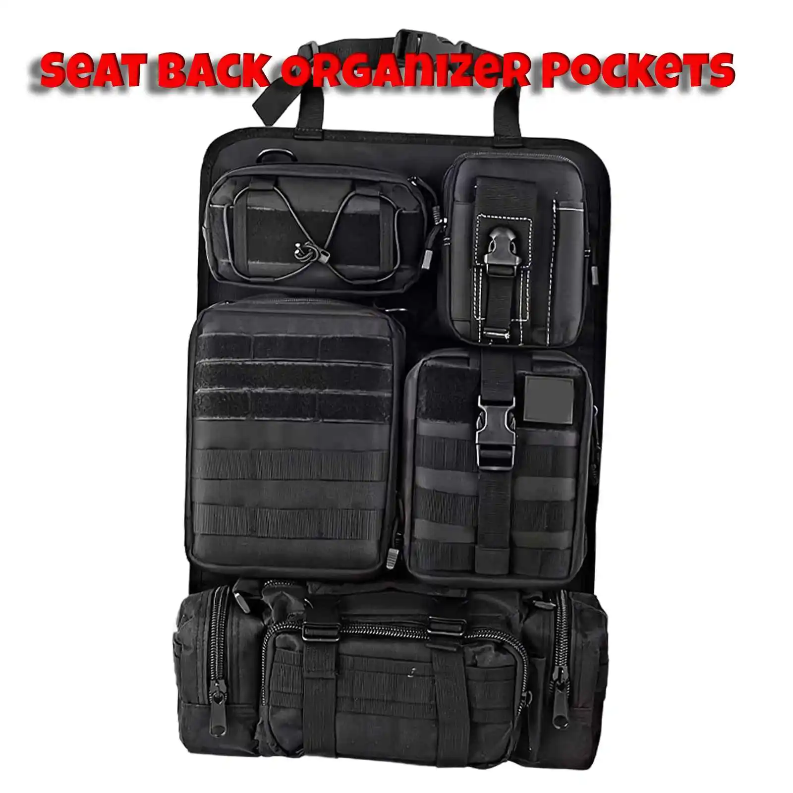 

Seat Back Organizer Bag Multi Pockets Universal Easily Install Vehicle Panel Utility Tool Phone Packet Packet First Aid Pouch