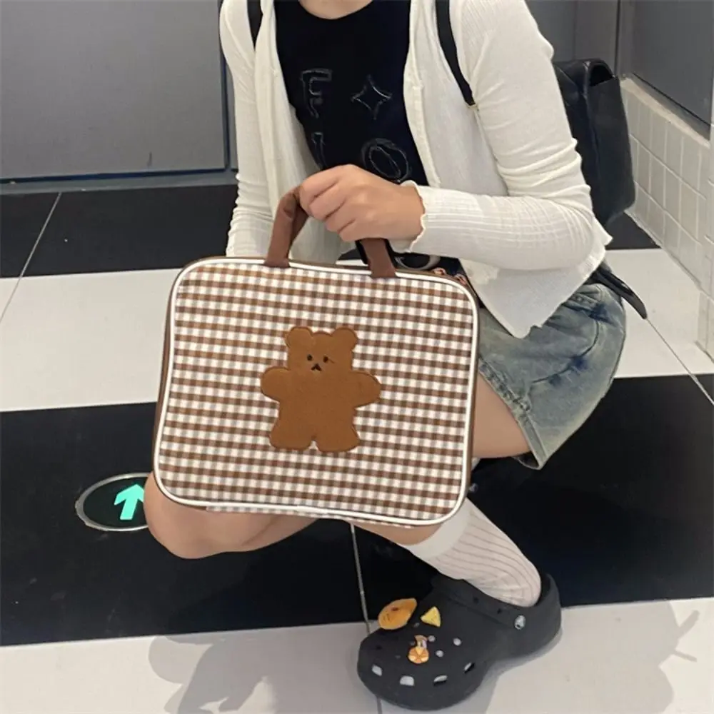 Сумка для планшета с рисунком шахматной доски, защитная сумка для ноутбука с мультяшными животными, защита от падения, портативная сумка для хранения компьютера, работа