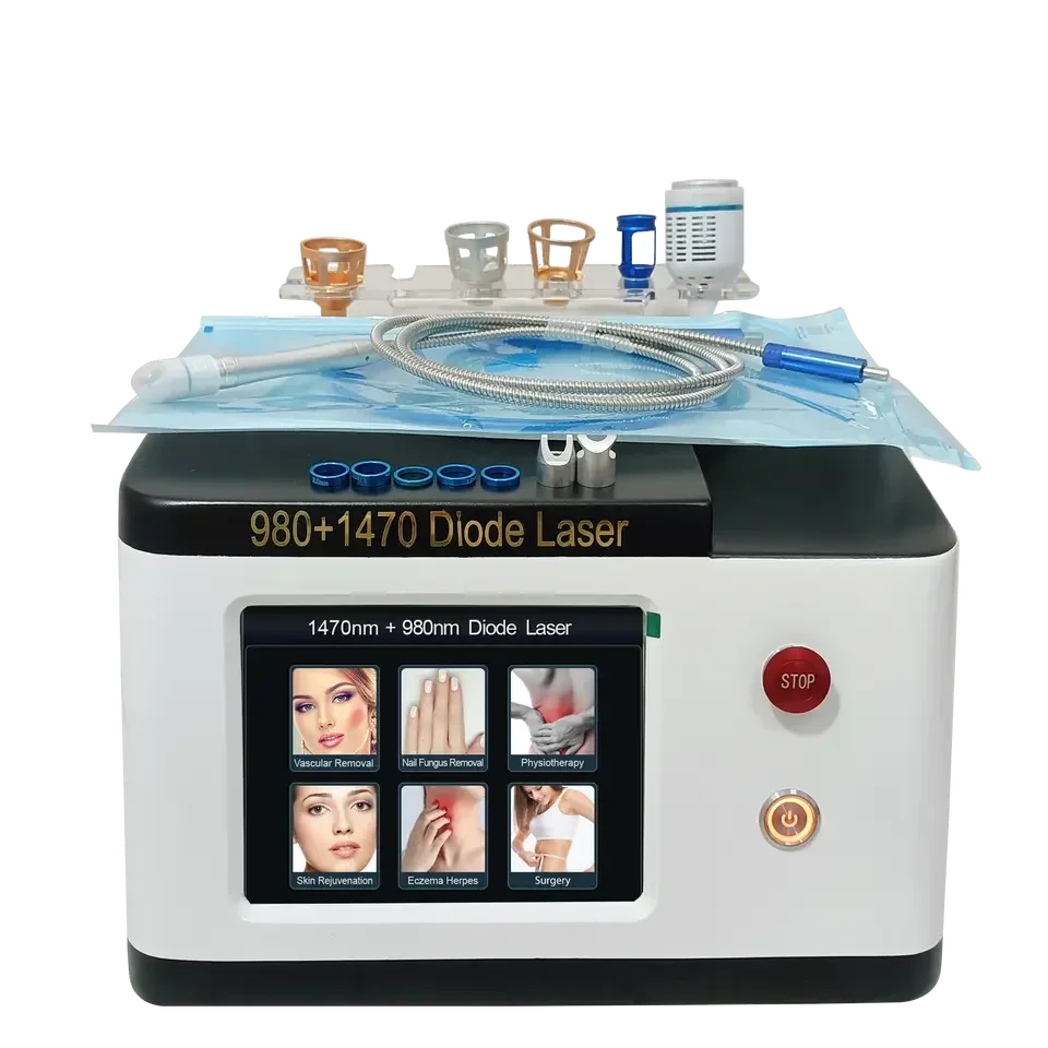 980nm +1470nm Diode Laser For Hemorrhoids Surgery Skin/EVLT/PLDD/Dental Laser