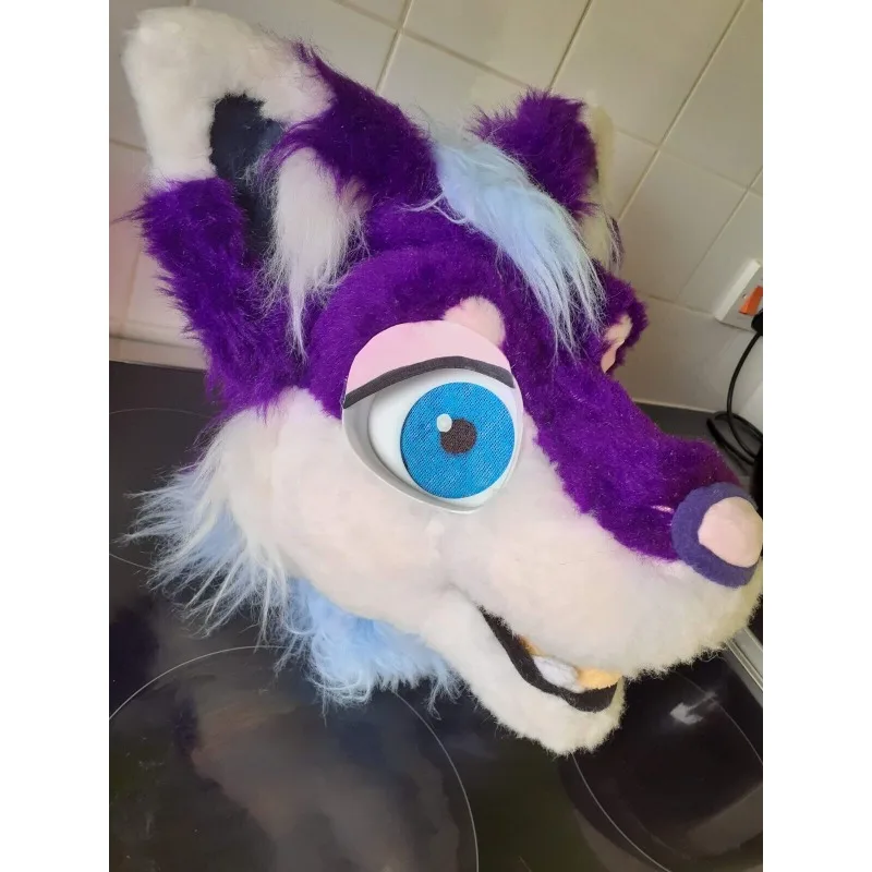 Fursuit Head Blue Fur May Help Create A Localized Effect Headgear Costumes