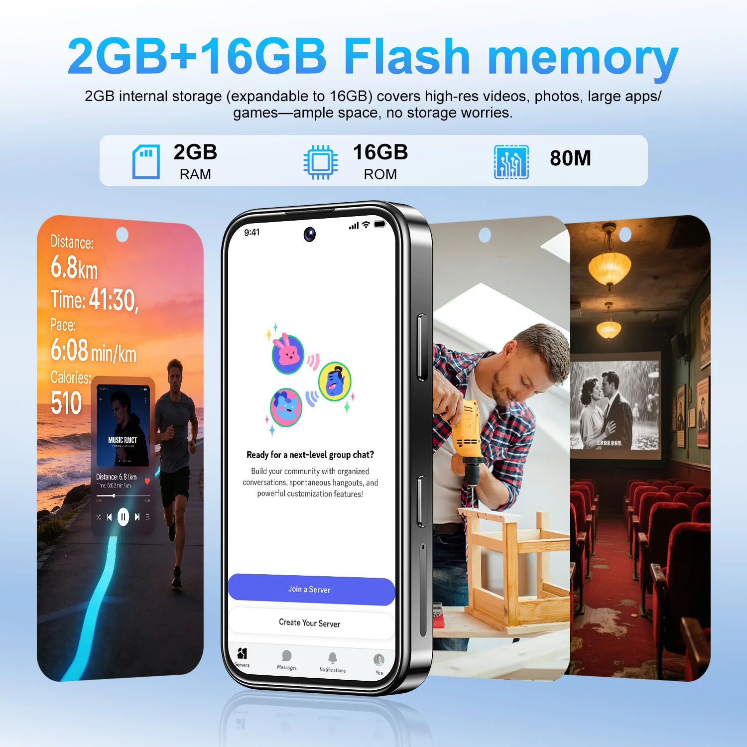 IVMI XS26 Mini Smartphone 16GB ROM Android Wifi Dual SIM Standby Play Store Face ID 3G WCDMA 4.0 inch Cellphone Mobile Phones