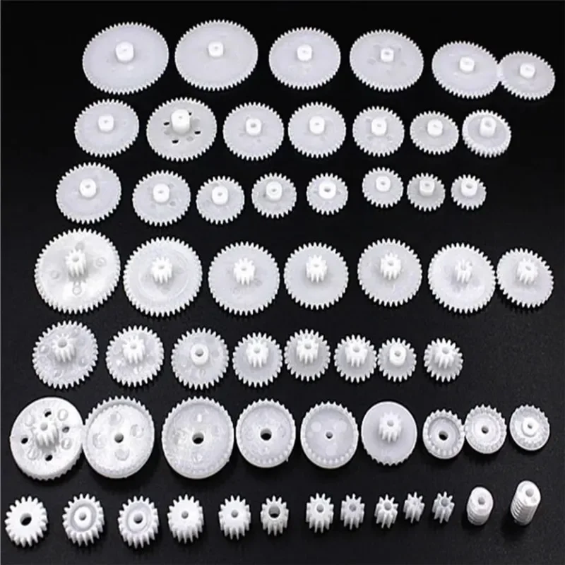 58pcs/مجموعة الساخنة تخفيض حقيبة التروس عجلات مسننة WSFS التروس البلاستي