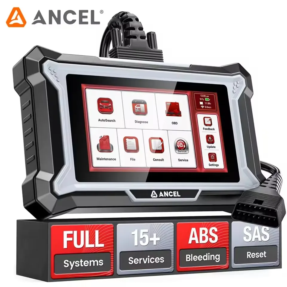 ANCEL DS200 OBD2 Car Diagnostic Tools All System Code Reader 15 Reset FCA Autoauth Automotive Scanner WiFi Lifetime Free Update