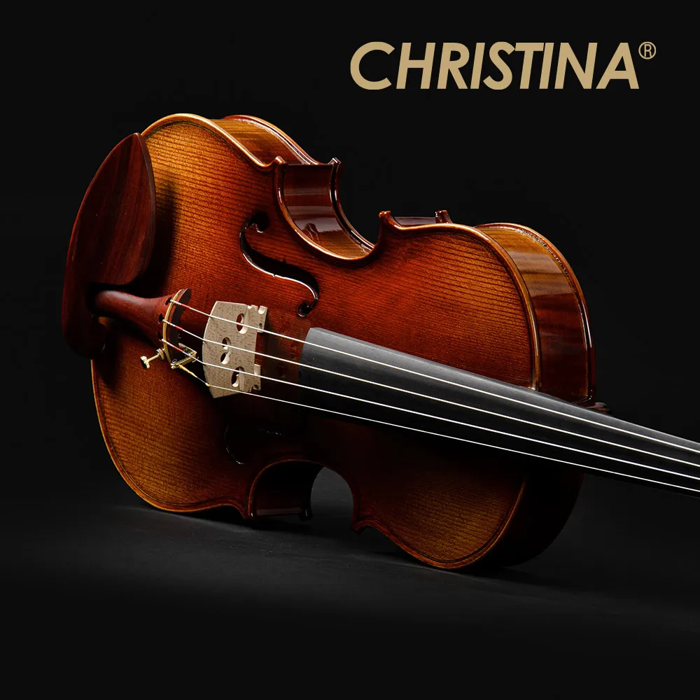 

CHRISTINA Violin for Professional S100D-3 Rosewood Fittings One-piece Flame Maple European Spruce Red Gradient Varnish 4/4 Size