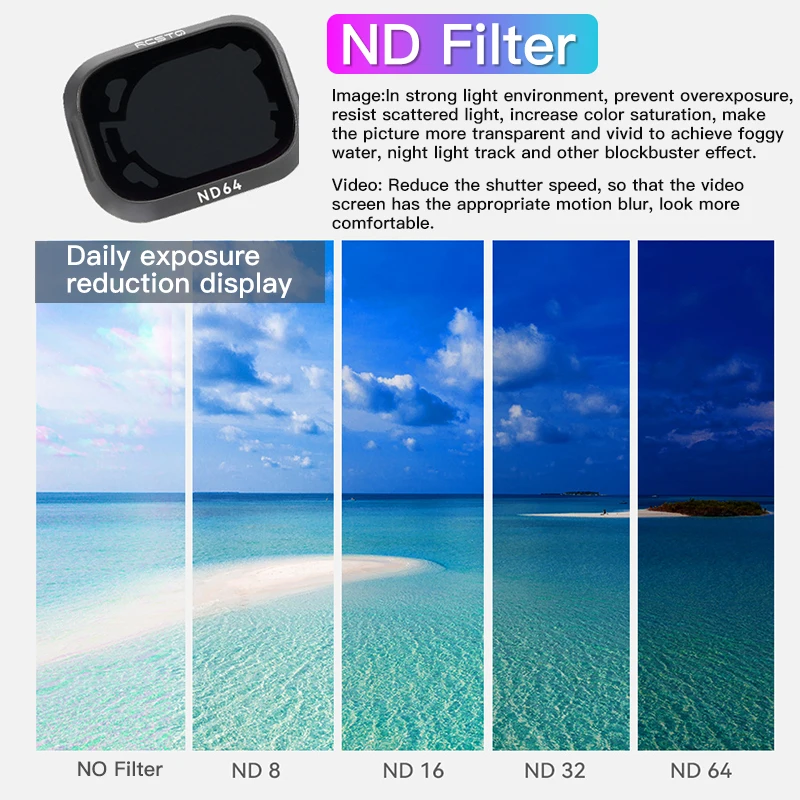 RCSTQ Plastic Drone Filter For Dji Mini 3 Pro Accessories Camera Lens UV CPL ND4/8/16/32 For Dji Mini 3 Pro Drones Filters Kit