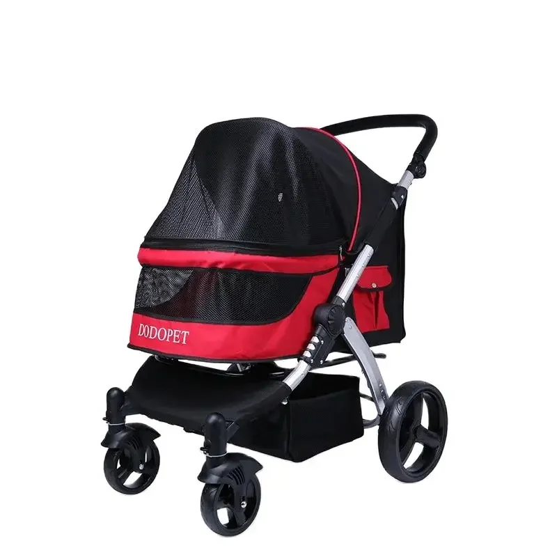 Foldable Large Size Luxury Pet Cart Large Dog Cart Multiple Cats for Outdoor Strolling Dog Walking Cart Portable 2024 Newest
