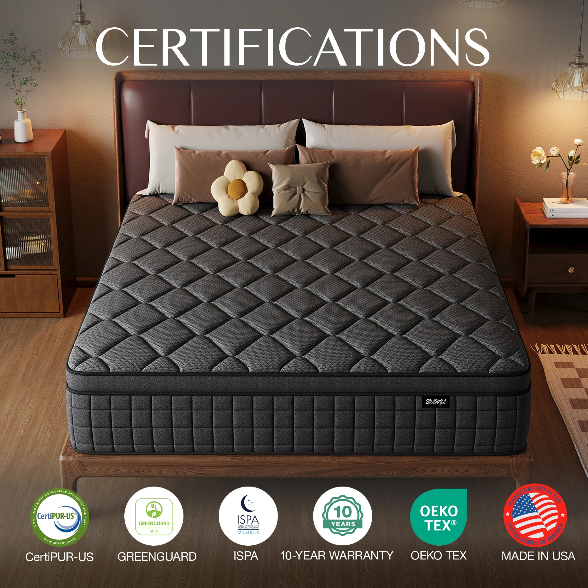 8inch 10inch 12 Inch 14 Inch Multilayer Hybrid Twin Full Queen King Size Mattress- Multiple Sizes & Styles Available, Ergonomic Design with Memory Foam And Pocket Spring, Medium Firm Feel view 7
