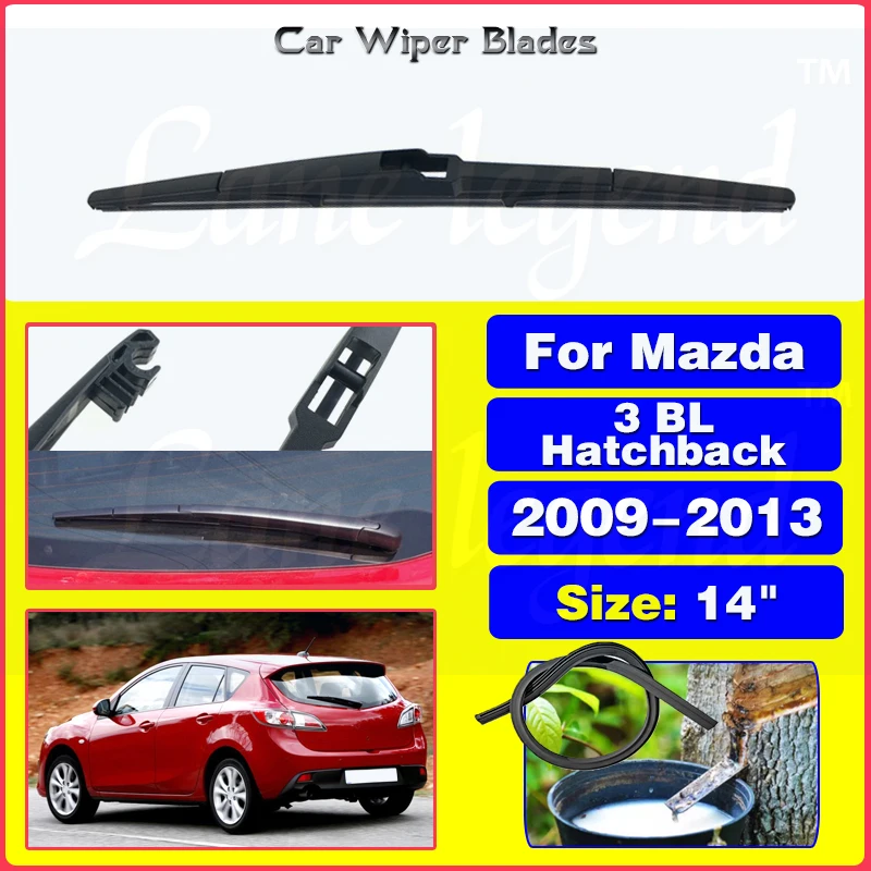 

For Mazda 3 BL Hatchback 2009 - 2013 Rear Windshield Windscreen Clean Window Wiper Blade Car Accessories Accsesories 14"