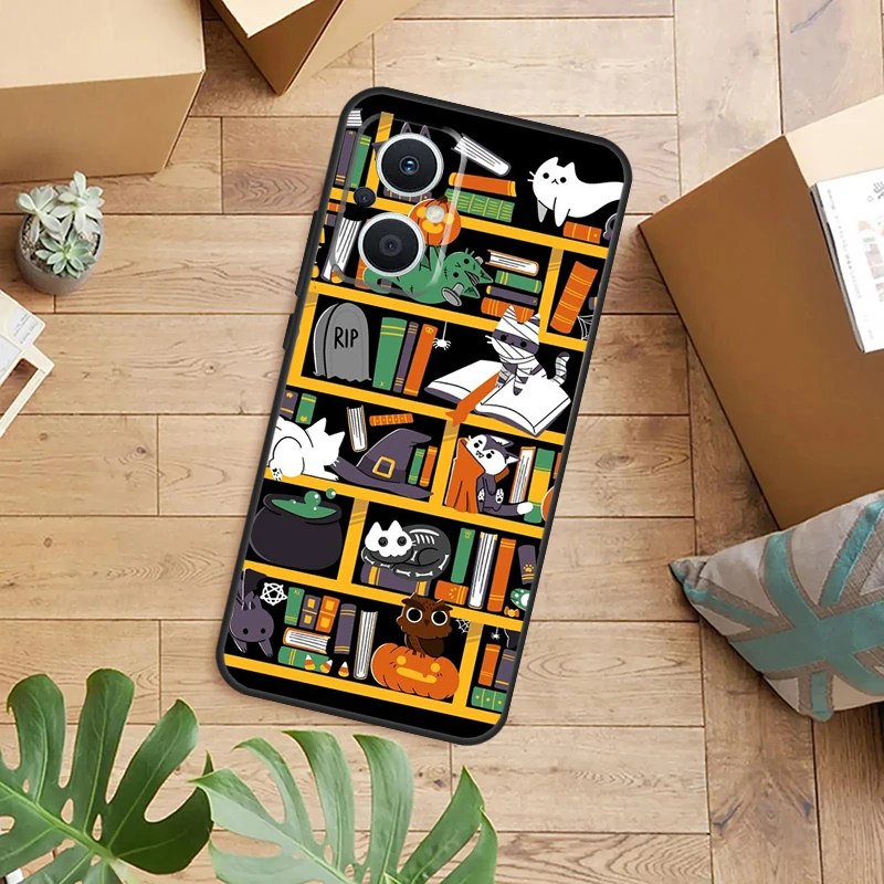 Library Magic cats Kitten Case For OPPO Find X5 X6 Pro X2 X3 Neo Lite OPPO Reno 10 Pro 8T 5Z 4Z 4 6 7 8 5 Lite Cover