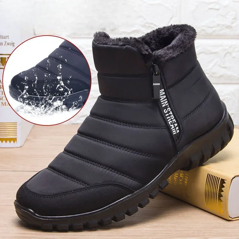 Bottes de neige coordonnantes imperméables pour hommes, chaussures à plateforme pour hommes, offre de fourrure de haute qualité, nouvelles offres originales, optique, peluche, hiver