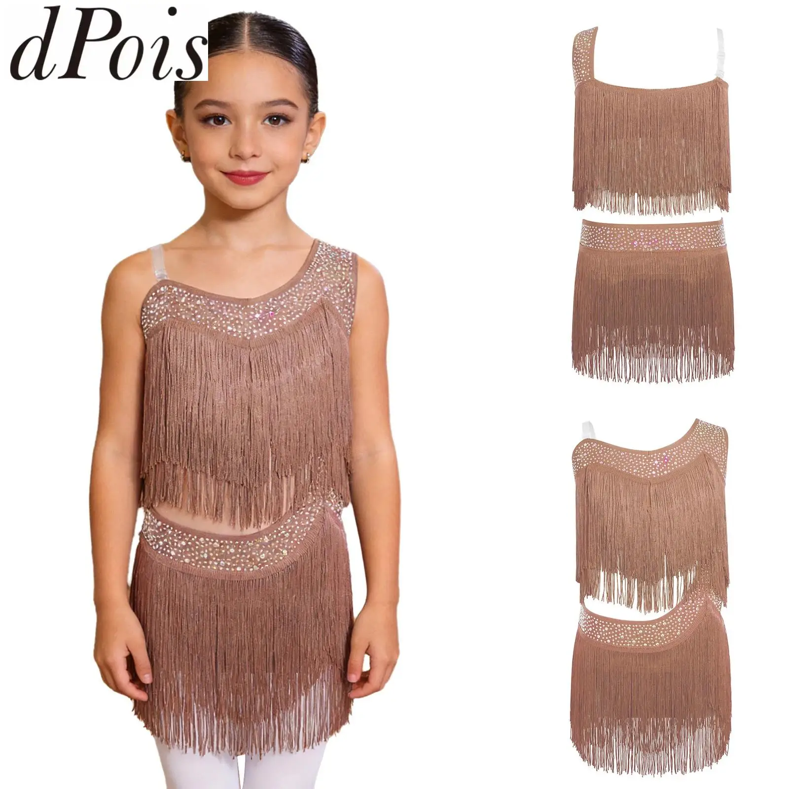 kids-girls-tassel-latin-samba-dance-performance-costume-fringed-asymmetrical-leotards-cutout-dress-for-rumba-cha-cha-dancewear