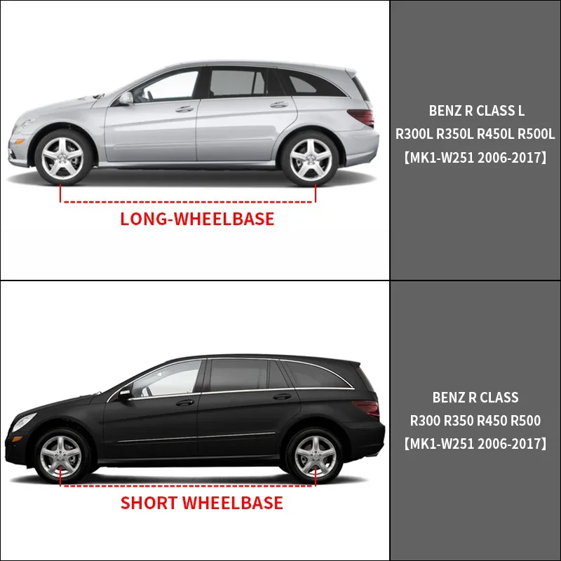 For Benz R Class R350L R400L W251 2006-2017 Car Window Visor Awning Shelters Windshield Side Window Rain Sun Shade Accessories