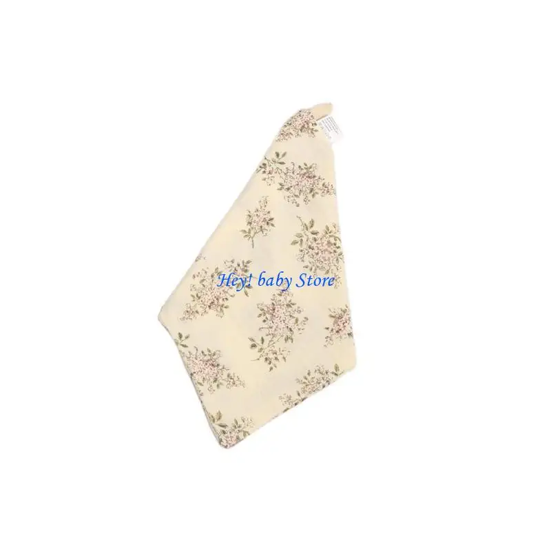 

Q1FE Baby Bibs Absorbent Cotton Square 4 Layer Newborns Bibs kids care Essential Easy to Clean for Feeding & Cleaning