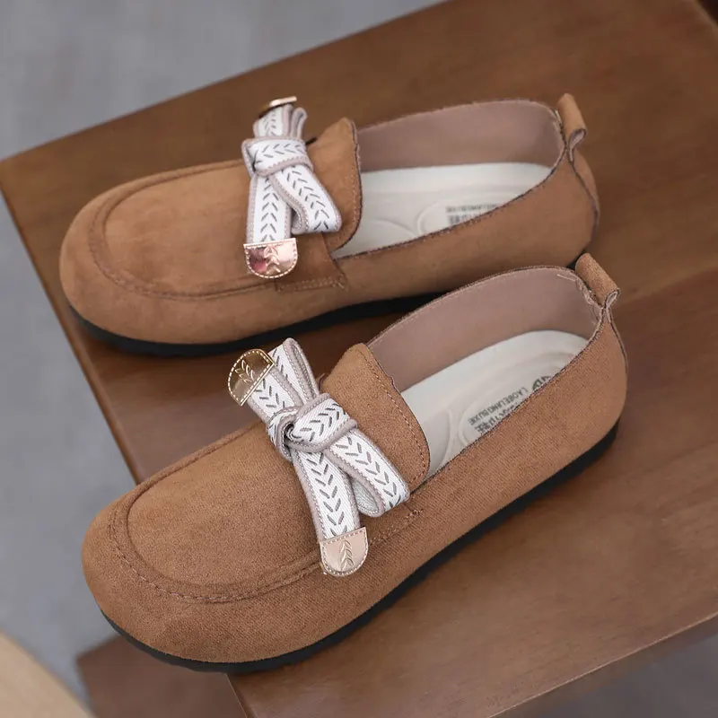 Loafers for Women2026Spring New Style Bow Flat Bean Shoes with Soft Soles,Fashionable Single Shoes for Women To Wear on One Foot