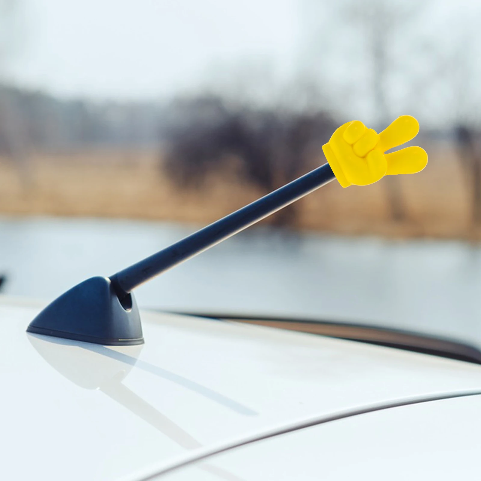 

Car Antenna Toppers Funny Cute Antenna Hat Automotive Roof Cute Finger Antenna Balls Stickers Decor Universal Car Accessories