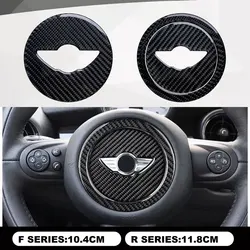 Accesorios de coche para BMW Mini JWC Cooper F54 F53 F55 F56 R60 R57 R58 R55 R56 volante, pegatina de fibra de carbono, calcomanía de decoración