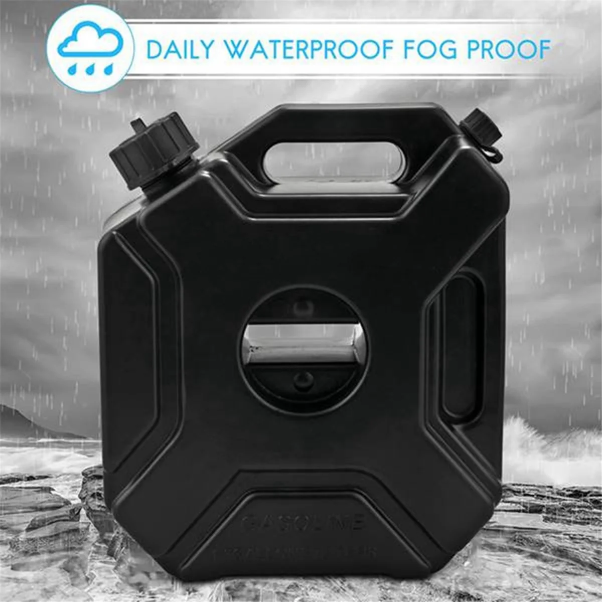 

2Set 5L Liters Black Fuel Tank Can Car Motorcycle Spare Petrol Oil Tank Backup Jerrycan Fuel-Jugs Canister with Lock Key