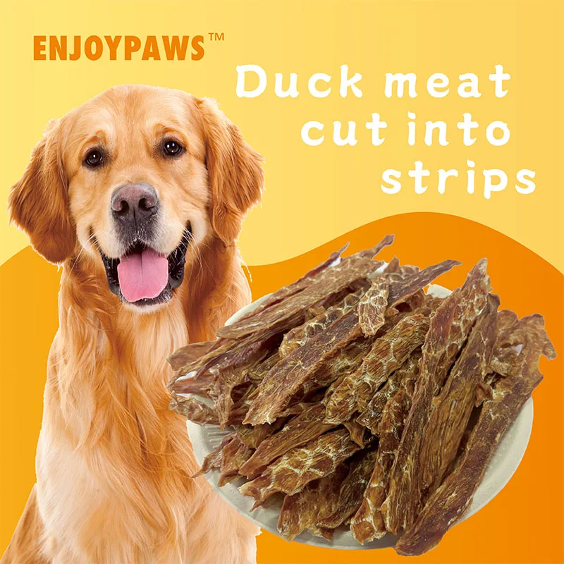 

Dog Food For Dog Snack Pet Snacks Duck Meat Cut Into Strips 100% Duck Clean Teeth Training Reward