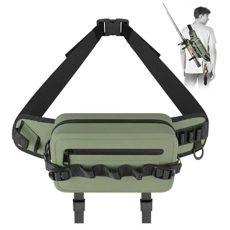 

Lightweight 840D TPU Waterproof Dry Fly Fanny Pack Sling Fishing Waist Bag for Kayaking