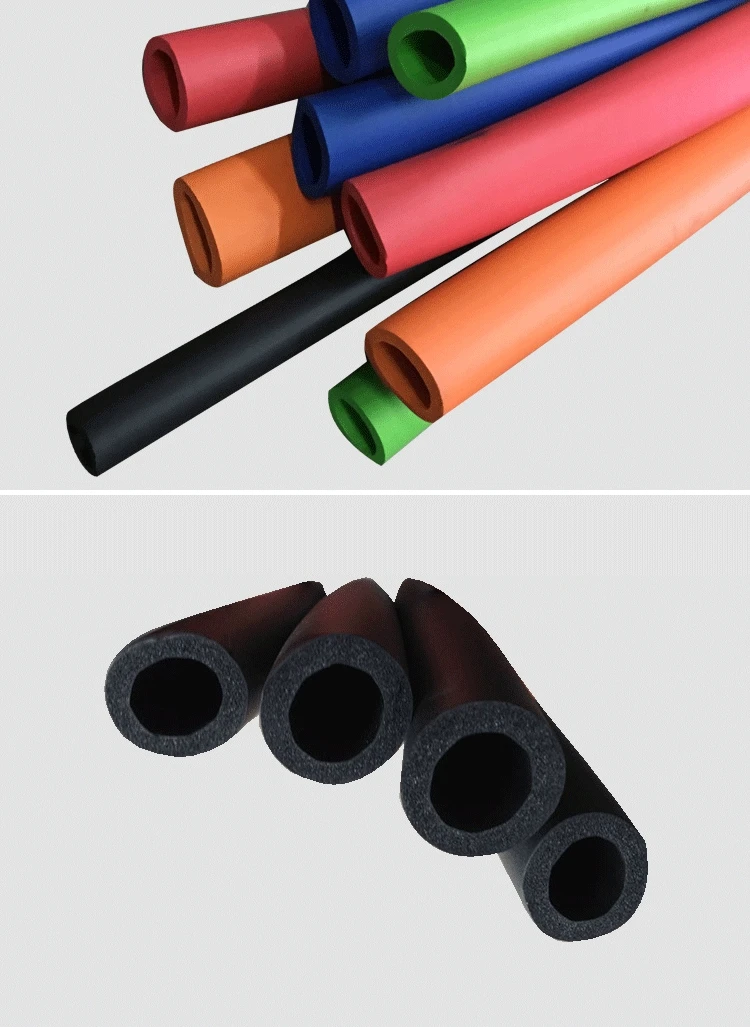 1M Multi Color NBR Sponge Foam Tubing Gloss Hollow Insulation Sleeve ID6 To 40mm Anti Slip Anti Collision Protective Handle Pipe