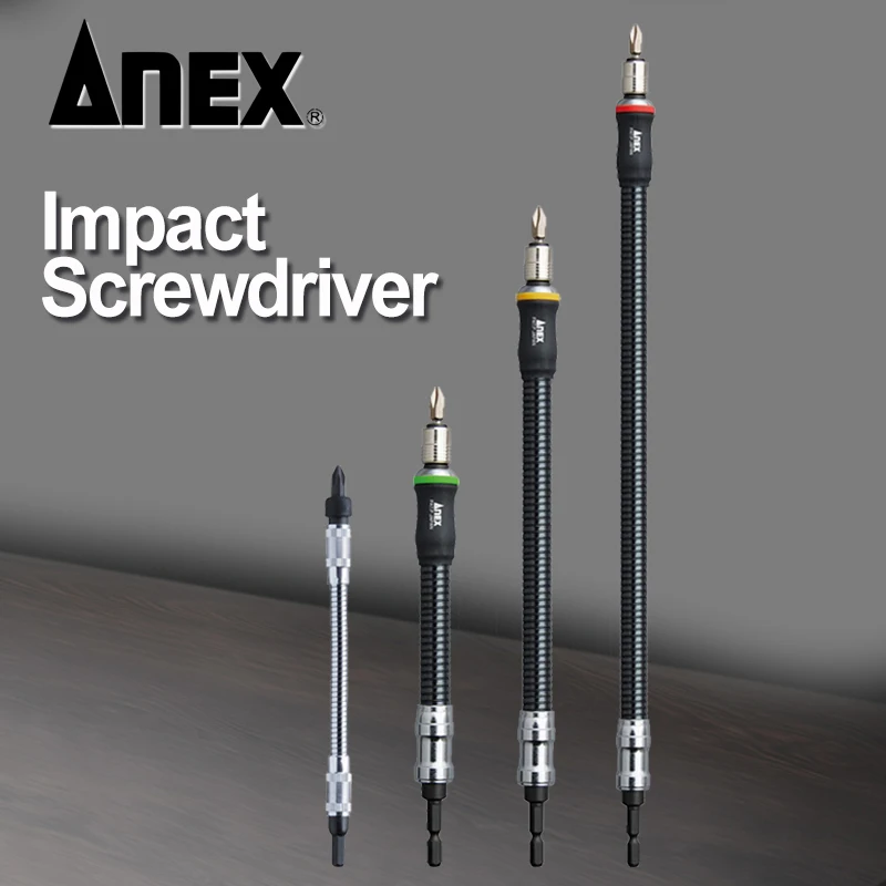 

ANEX Flexible Shaft for Electric Screwdrivers Drill Attachment Drill Bit Extension Bendable Flexible Extension Super Bit AFS-200