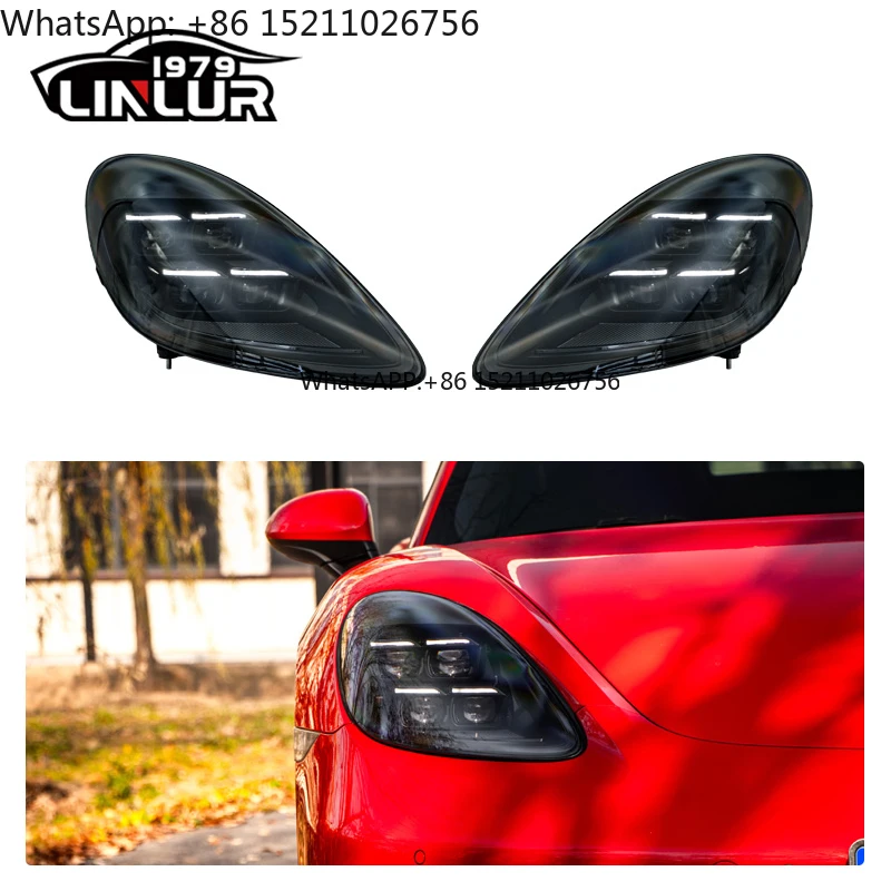 [1979] Autoscheinwerfer 982 Scheinwerfer-Upgrade auf 2023 Pdls Style LED-Scheinwerfer für 2016–2023 Porsche 718 Boxster Cayman