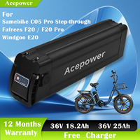 For Fafrees F20 Pro Samebike C05 Pro Electric Bicycle Battery Akku 36V 18Ah 25Ah Battery for Fafrees F20 Windgoo E20 Ebike Akku