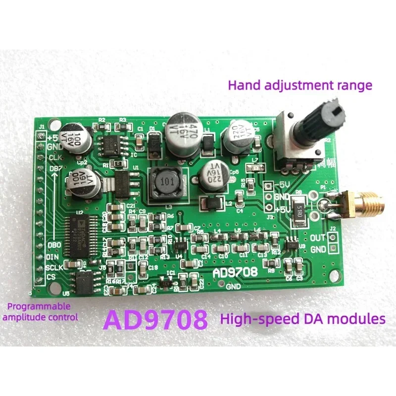 AD9708 Module DA de Conversion numérique-analogique haute vitesse 8 bits 125 MSPS Source de Signal Amplitude Programmable réglable