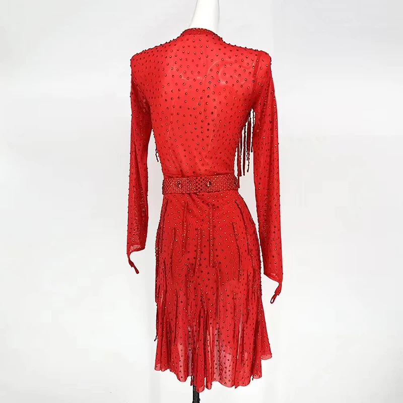 Jupe de danse latine professionnelle pour adultes, nouveau Style, robe de danse latine Standard avancée, jupe latine Rumba Samba Chacha pour dames