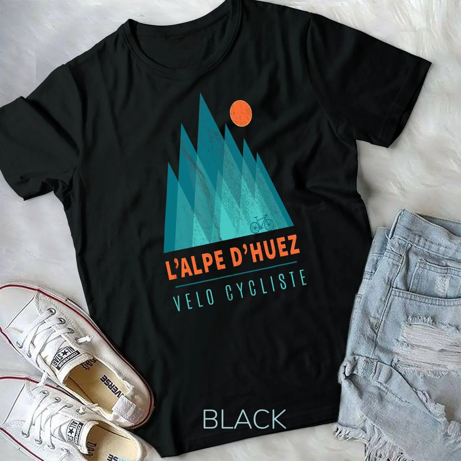 L'Alpe D'Huez Velo Cycliste Gift for Cyclists Cycling Bike Unisex T-shirt