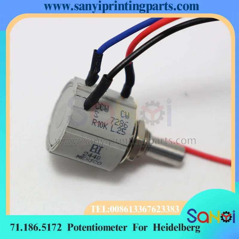 1 Piece Heidelberg Cable Potentiometer 71.186.5172 Beckmann 7286 10k Ohm For CD102 SM102 SM74 Printing Machine Parts