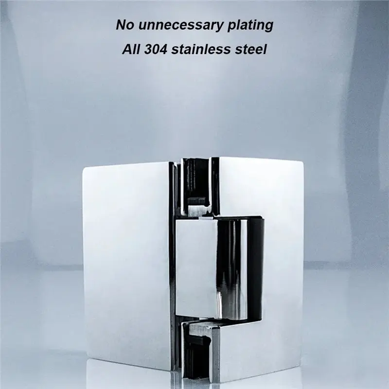 

AB15-Bilateral Clip For Shower Glass-Door Hinge In 304 Stainless Steel, 180 Degree Design