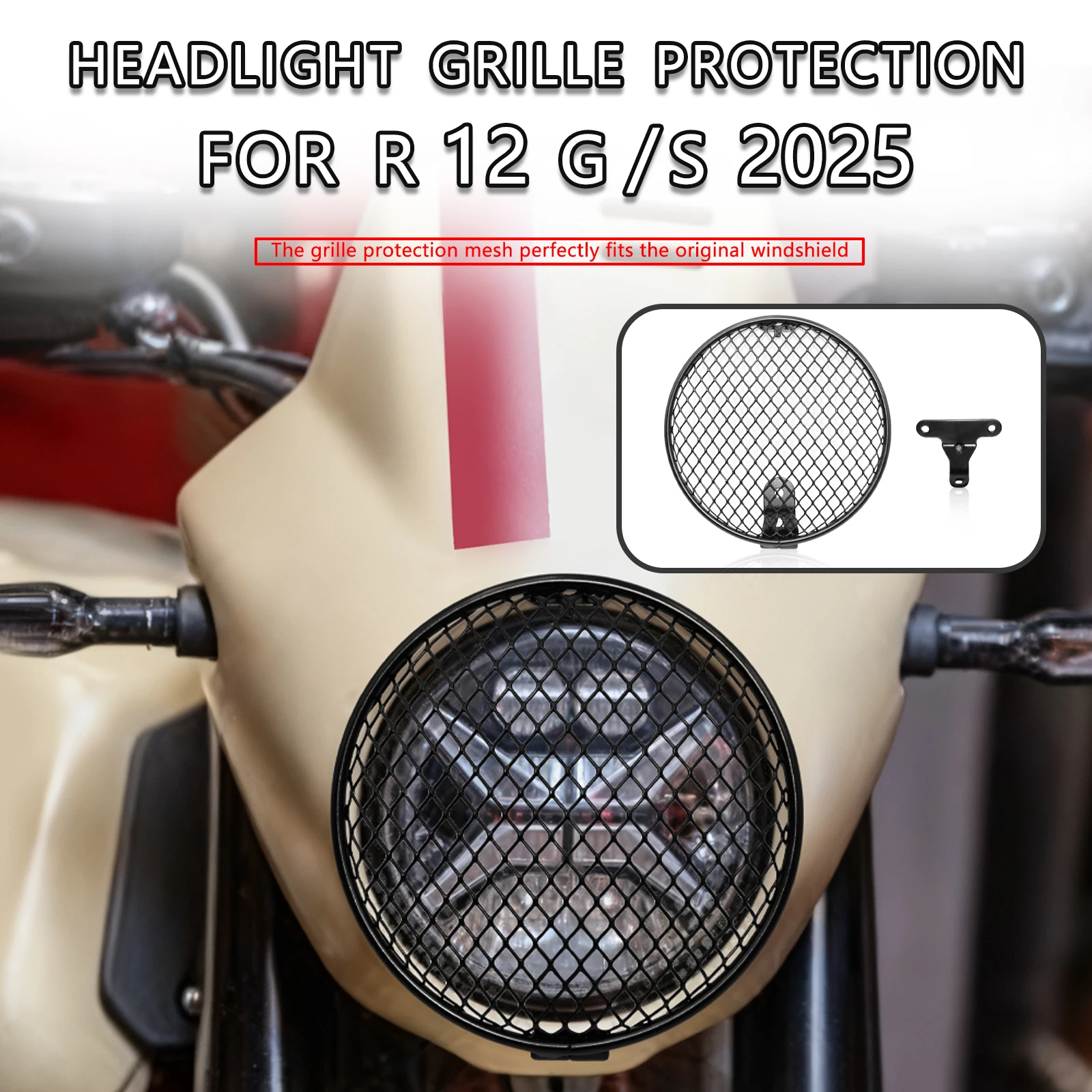

For BMW R12GS R 12 G/S 2025- Headlight Guard Headlight Shield Guard Protector Headlamp Mesh Grille Cover grille protection mesh