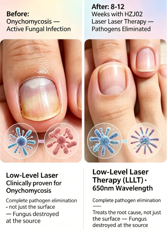 Nail Fungus Treatment LED Laser Device for Cleaning Onychomycosis USB Charge 905nm Infrared Light 470nm Blue Light Nail Salon