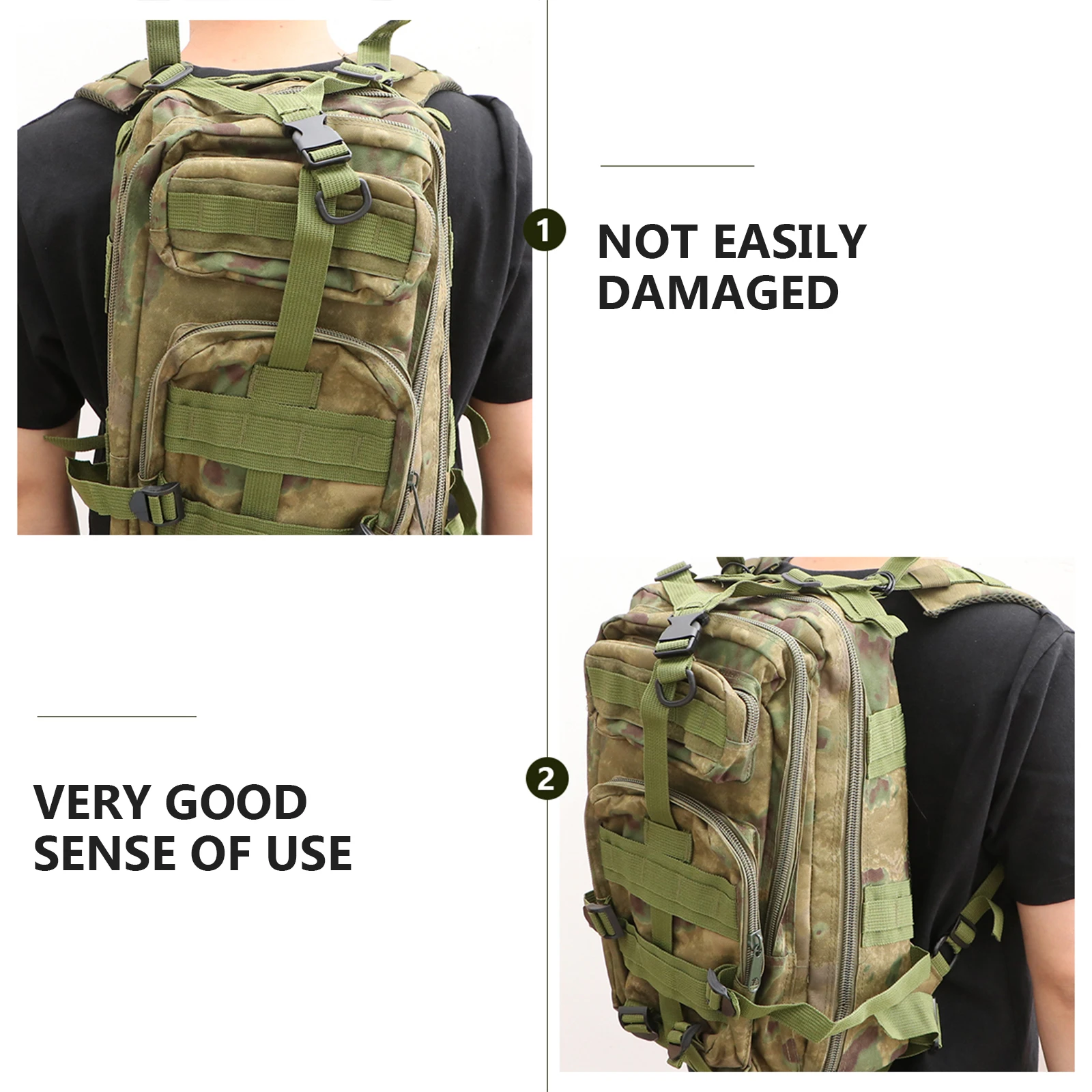 

Camping Backpack Camouflage Travel Mountaineering Outdoor Hunting Bag Style Durable Pockets Adjustable Straps