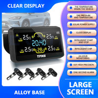 Automobile Tire Pressure Tester Gauge Car Thermometer Wireless Built-in Tire Solar Detector High Precision Tire Pressure Monitor