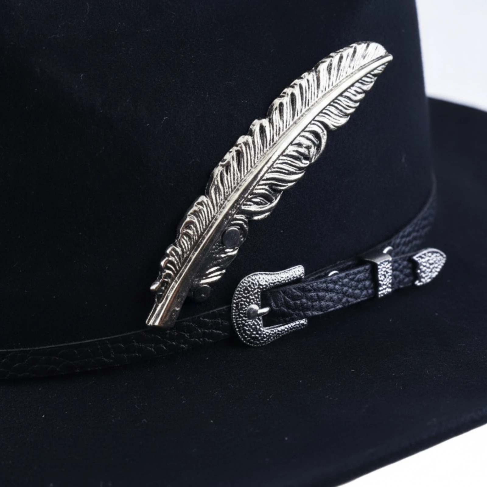 Wool Hat Dressy Hat with Feather Fedora Soft Long-Lasting for Riders, Stage Performances, Costume Parties
