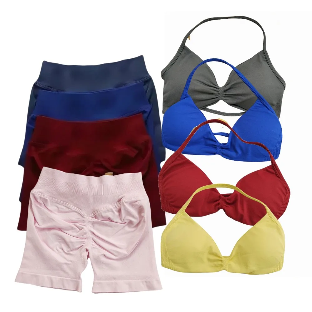 

New European and American High-quality Sports Women's Suit, Sports Yoga Bra, Fitness Hip Lift Yoga Comfortable Casual Shorts Set