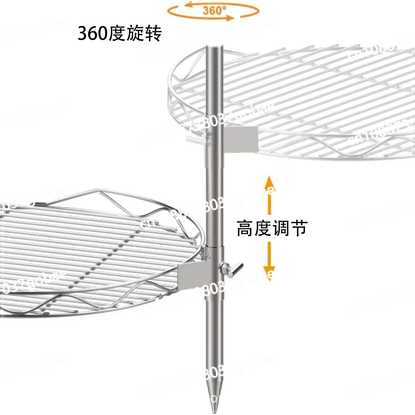 Outdoor stainless steel folding grill Multi-purpose firewood stove Camping