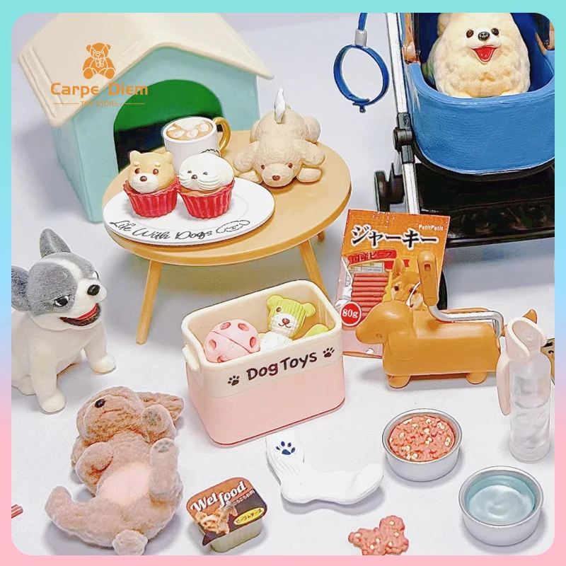 

Оригинальная фигурка Re-Ment, жизнь с собаками, слепая коробка, миниатюрная сцена, конфетная игрушка, коллекция орнаментов, подарок для детей