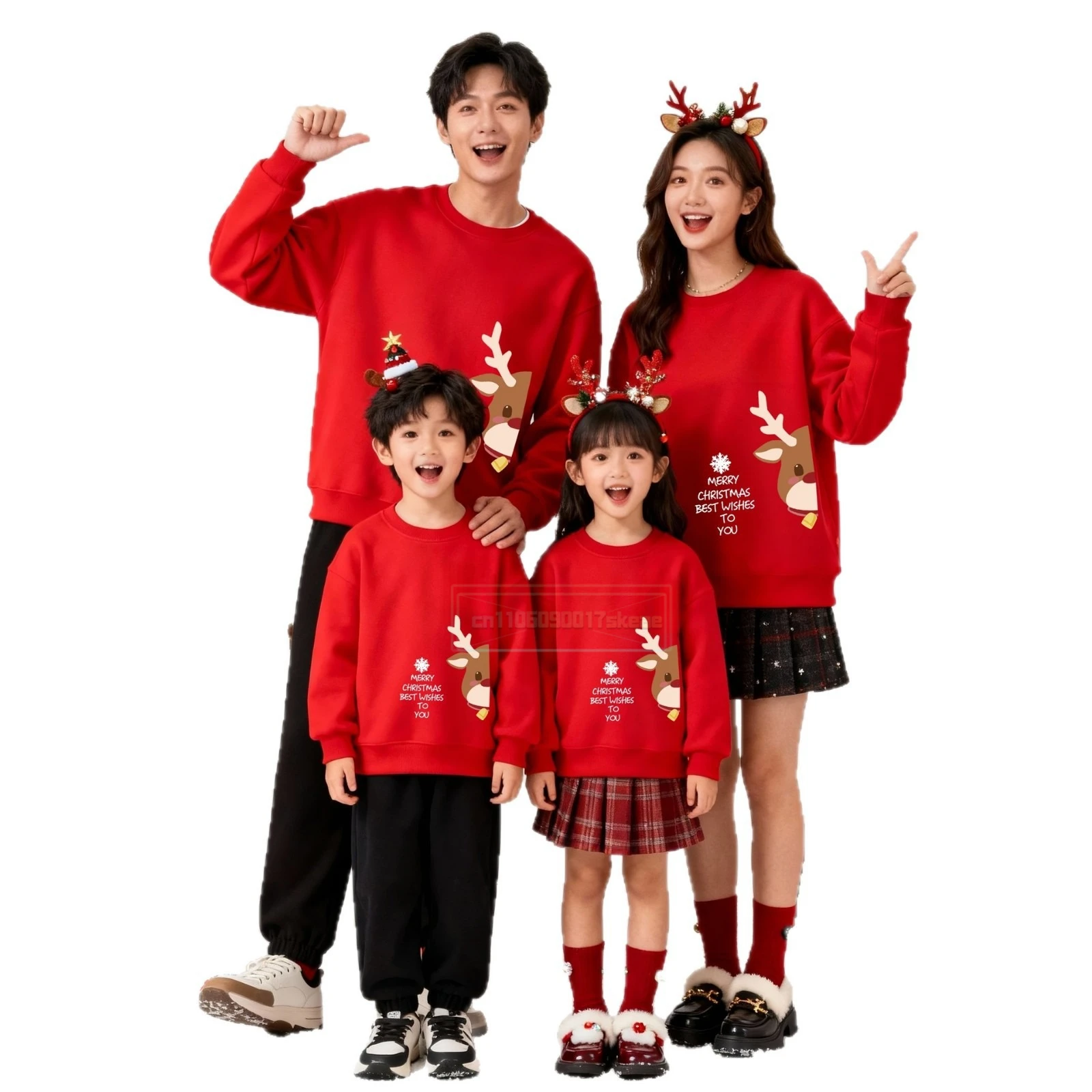 

Christmas Tops Woman Man Children Hoodie 2025 Family Sweatshirts Couple Clothes Family Matching Outfits Costume