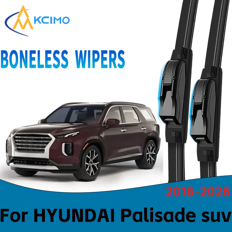 

Durable Windshield Wipers Direct Replacement for HYUNDAI Palisade suv 2018-2026 Easy to Install Set of Front Wiper Blades
